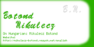 botond mikulecz business card